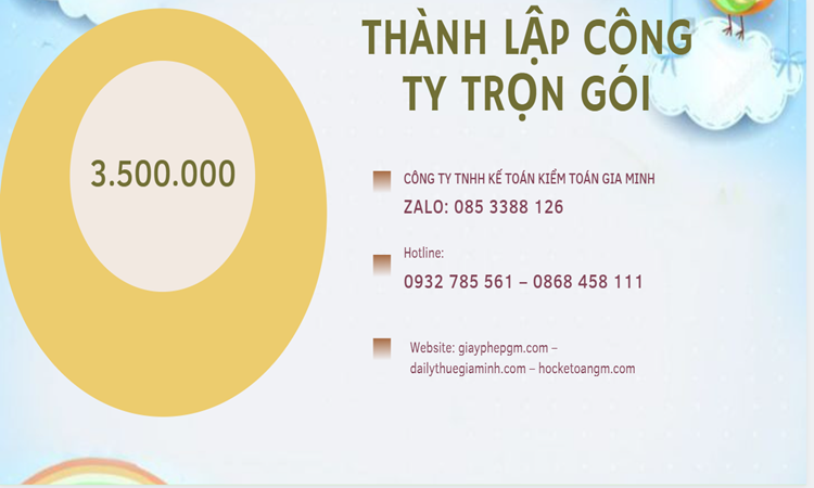 Bảng giá thành lập doanh nghiệp ở Huyện Củ Chi 