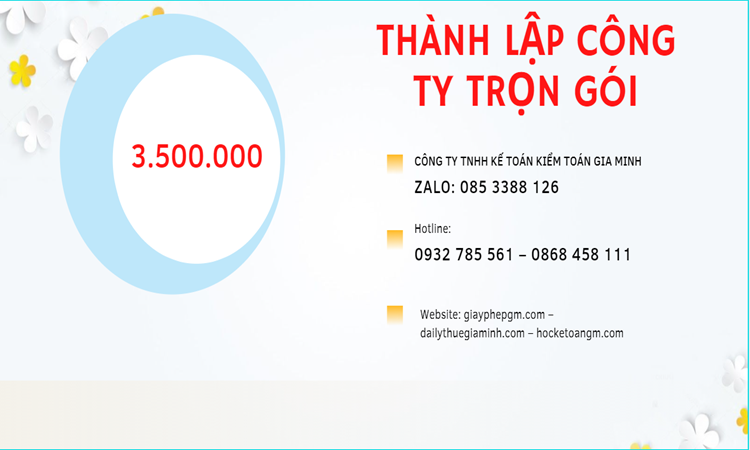 Bảng giá thành lập doanh nghiệp ở Huyện Mỹ Đức