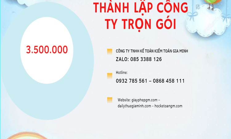 Bảng giá thành lập doanh nghiệp ở Huyện Sóc Sơn