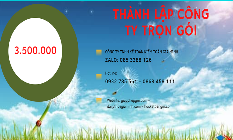 Bảng giá thành lập doanh nghiệp ở Huyện Tiên Lữ