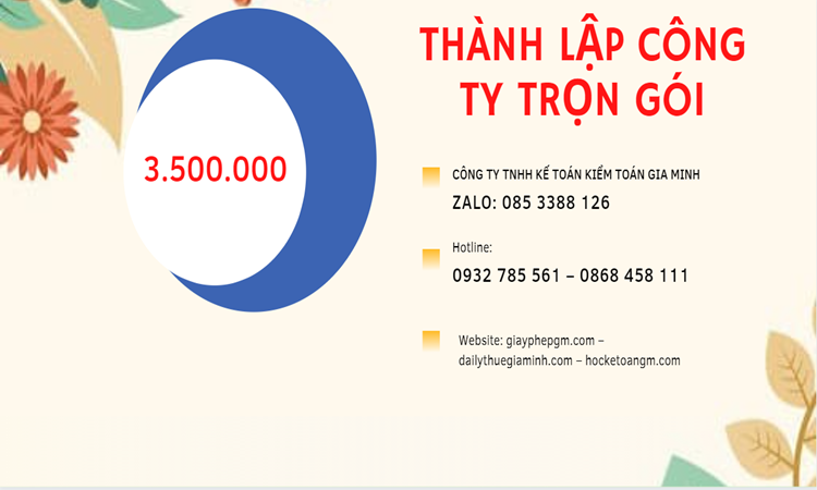 Bảng giá thành lập doanh nghiệp ở Huyện Từ Liêm