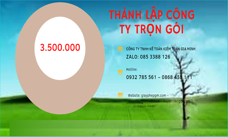 Bảng giá thành lập doanh nghiệp ở Kiên Giang