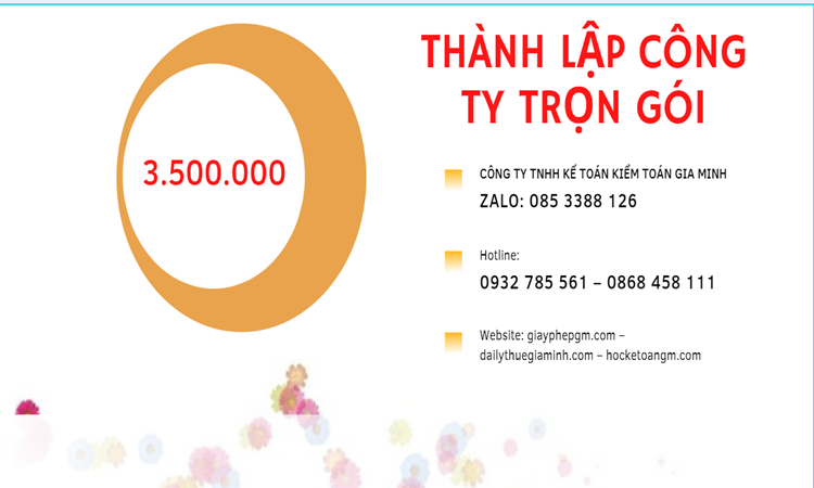  Bảng giá thành lập doanh nghiệp ở Lâm Đồng