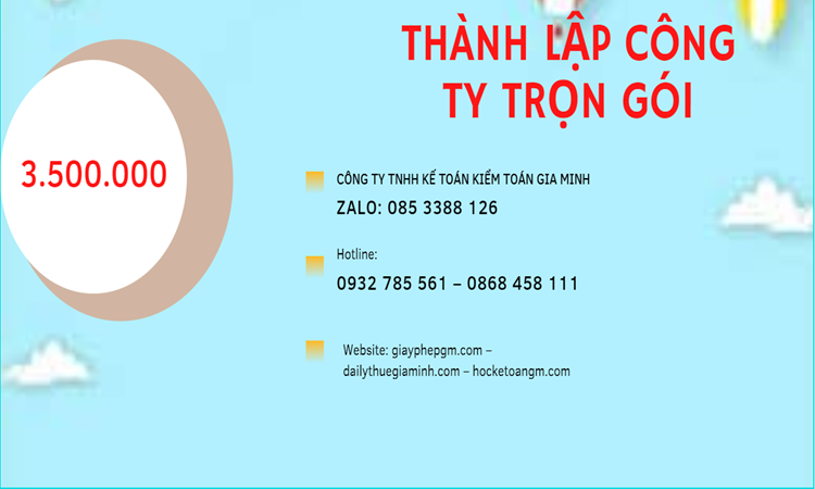 Bảng giá thành lập doanh nghiệp ở Lạng Sơn