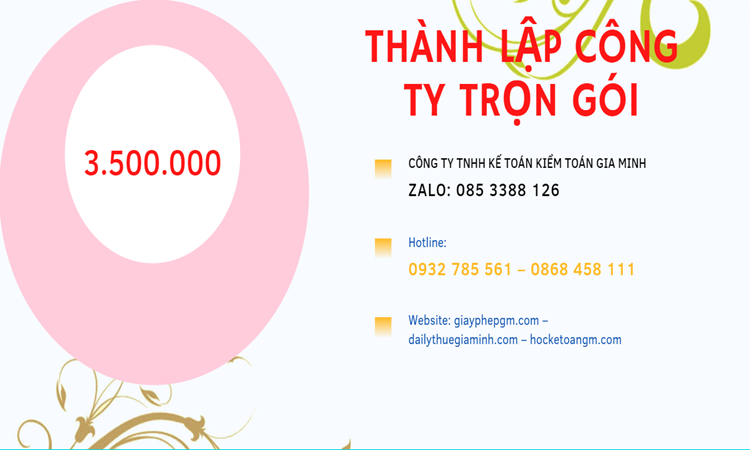 Bảng giá thành lập doanh nghiệp ở Ninh Bình