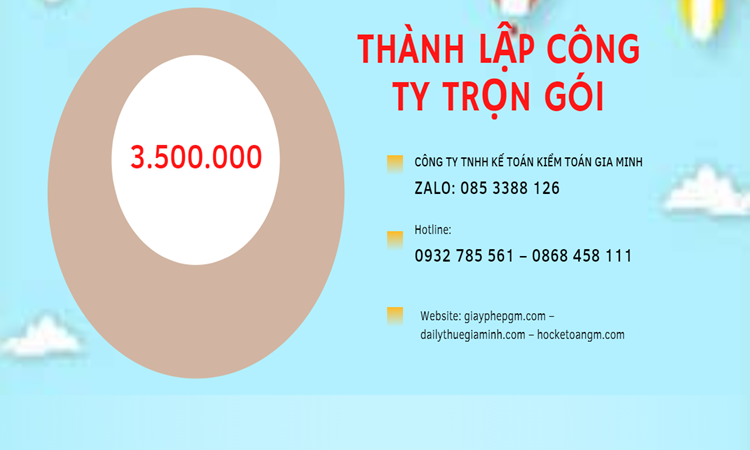 Bảng giá thành lập doanh nghiệp ở Phú Thọ