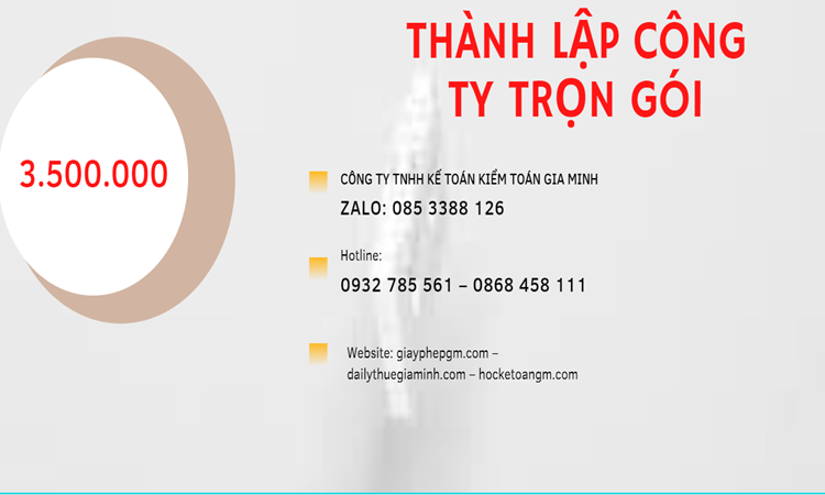 Bảng giá thành lập doanh nghiệp ở Quận 1 