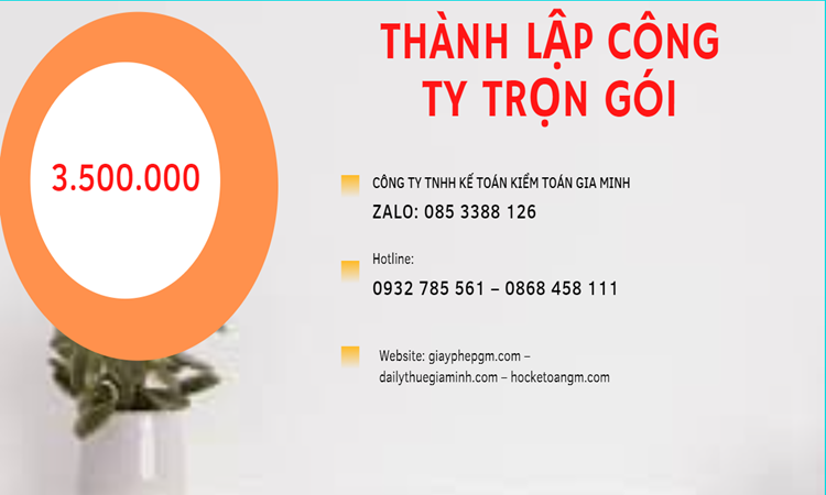 Bảng giá thành lập doanh nghiệp ở Quận Bắc Từ Liêm