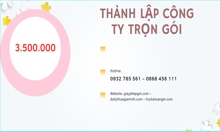 Bảng giá thành lập doanh nghiệp ở Quận Bình Tân 