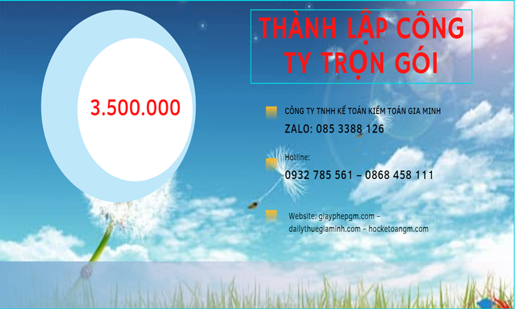 Bảng giá thành lập doanh nghiệp ở Quận Cầu Giấy