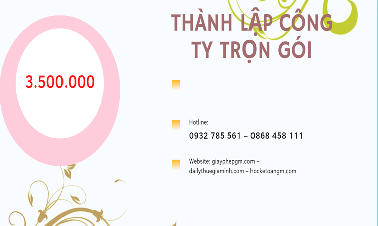 Bảng giá thành lập doanh nghiệp ở Quận Gò Vấp 