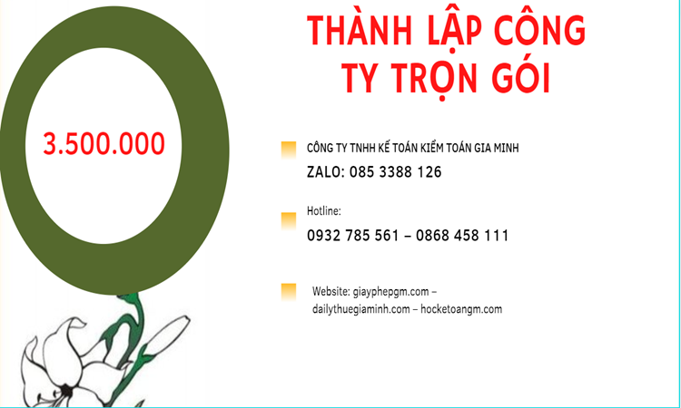 Bảng giá thành lập doanh nghiệp ở Quận Hà Đông