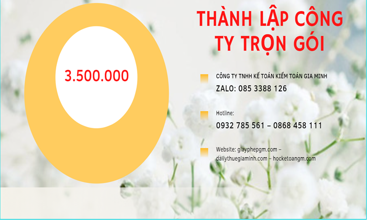 Bảng giá thành lập doanh nghiệp ở Quận Hoàng Kiếm