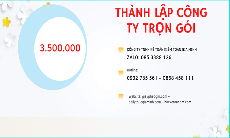 Bảng giá thành lập doanh nghiệp ở Quận Hoàng Mai