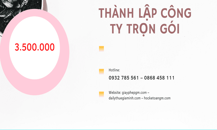 Bảng giá thành lập doanh nghiệp ở Quận Tân Phú 