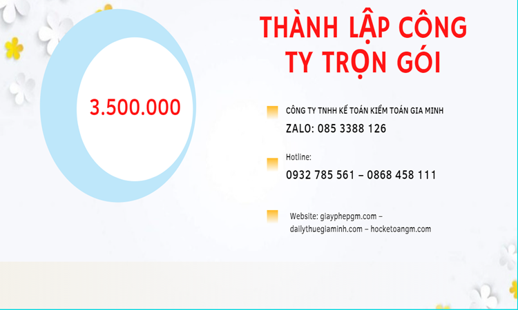 Bảng giá thành lập doanh nghiệp ở Thanh Hóa