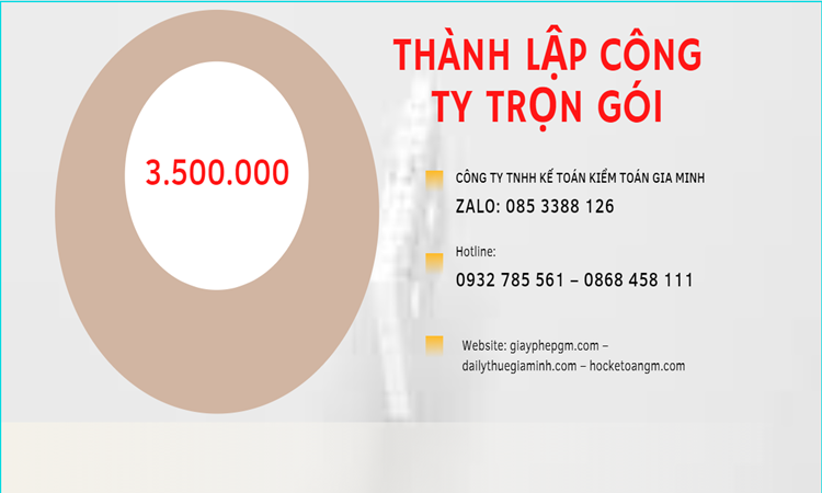 Bảng giá thành lập doanh nghiệp ở Thành Phố Cần Thơ