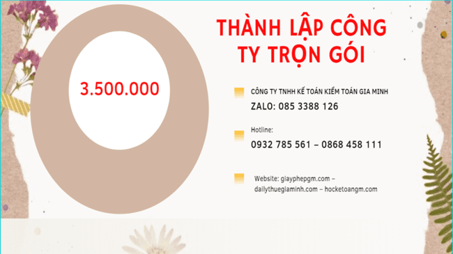Bảng giá thành lập doanh nghiệp ở Thành Phố Huế