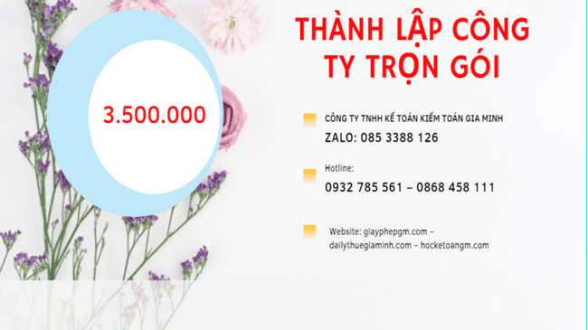 Bảng giá thành lập doanh nghiệp ở Quận Hải Châu