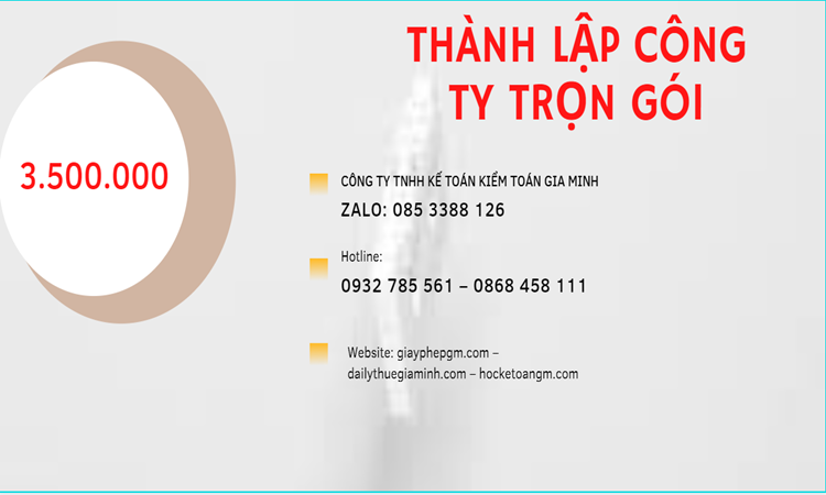 Bảng giá thành lập doanh nghiệp ở TP Hải Phòng