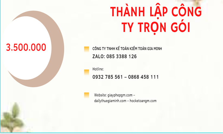 Bảng giá thành lập doanh nghiệp ở Vũng Tàu