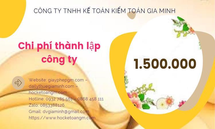Bảng giá thành lập doanh nghiệp vật liệu xây dựng đúng luật tại Bình Định