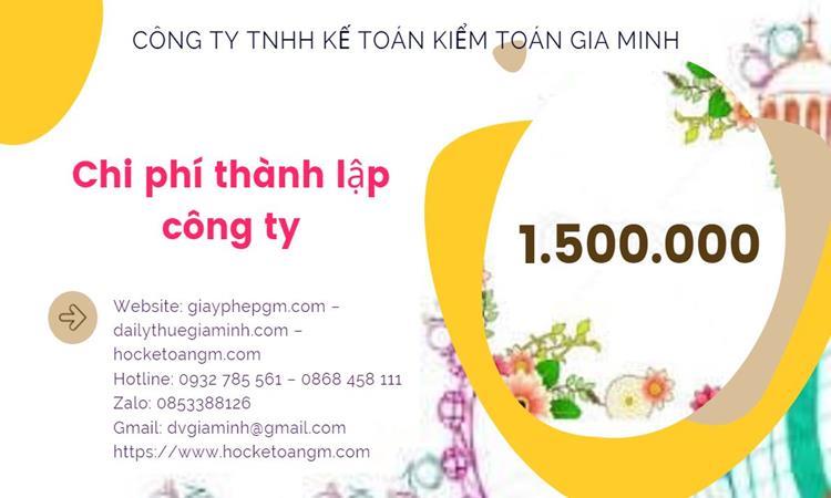 Bảng giá thành lập doanh nghiệp vật liệu xây dựng đúng luật tại Điện Biên
