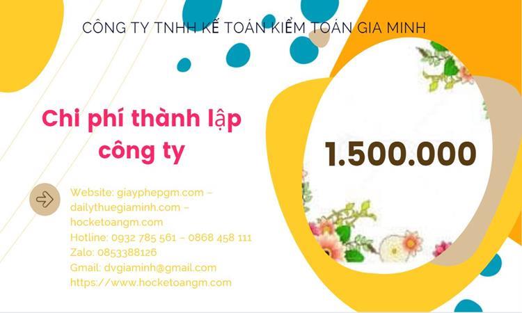 Bảng giá thành lập doanh nghiệp vật liệu xây dựng đúng luật tại Hà Tĩnh