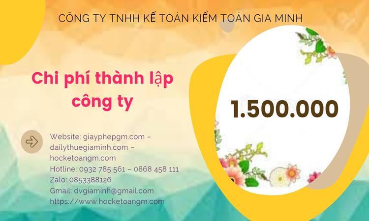 Bảng giá thành lập doanh nghiệp vật liệu xây dựng đúng luật tại Huyện Sóc Sơn