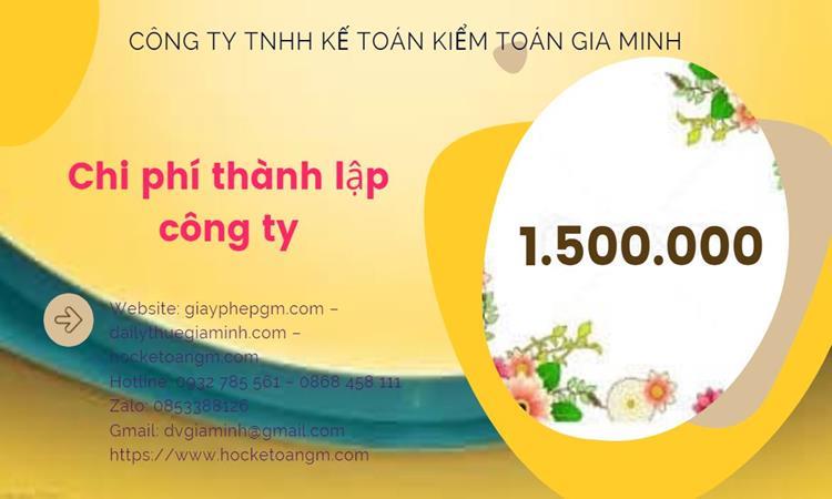 Bảng giá thành lập doanh nghiệp vật liệu xây dựng đúng luật tại Huyện Thạch Thất