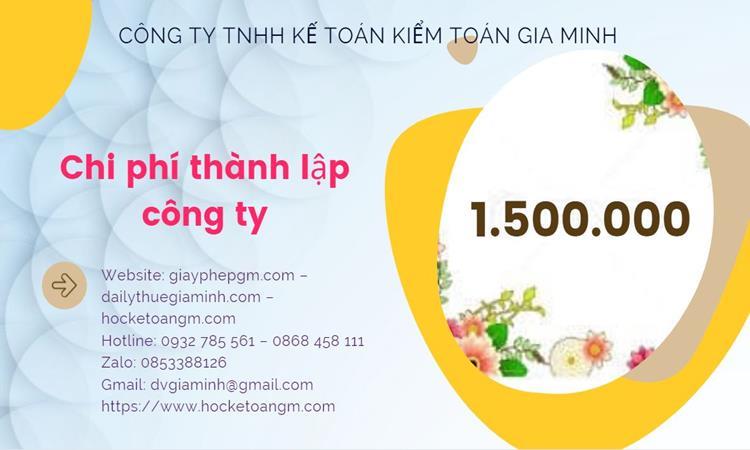 Bảng giá thành lập doanh nghiệp vật liệu xây dựng đúng luật tại Thái Bình
