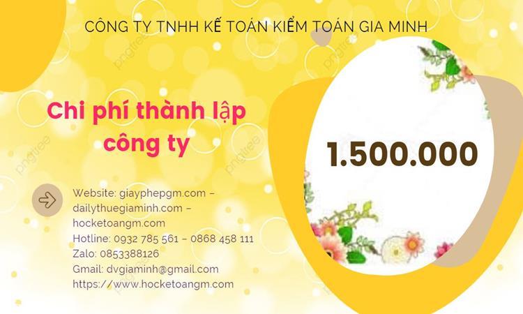 Bảng giá thành lập doanh nghiệp vật liệu xây dựng đúng luật tại Thành Phố Hải Phòng