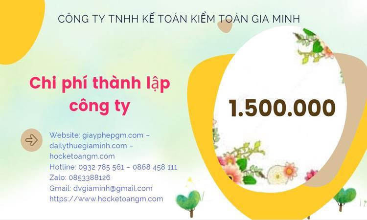 Bảng giá thành lập doanh nghiệp vật liệu xây dựng đúng luật tại Thành Phố Huế