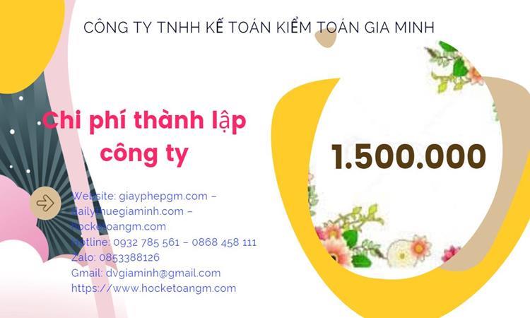 Bảng giá thành lập doanh nghiệp vật liệu xây dựng đúng luật tại TT Huế