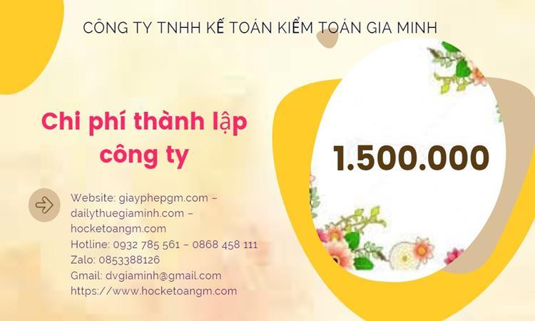 Bảng giá thành lập doanh nghiệp vật liệu xây dựng đúng luật tại Tuyên Quang