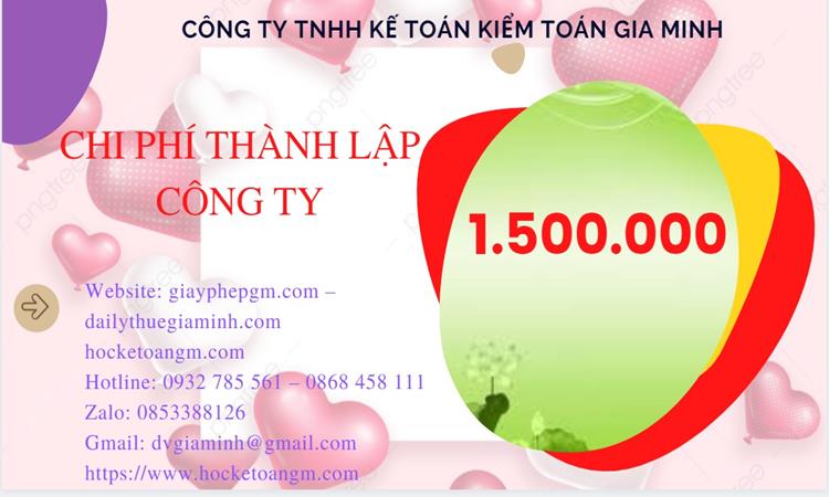 Chi phí thành lập công ty chuyển phát nhanh tại Bạc Liêu 