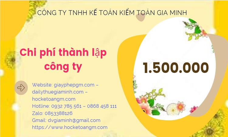 Chi phí thành lập công ty chuyển phát nhanh tại Bến Tre