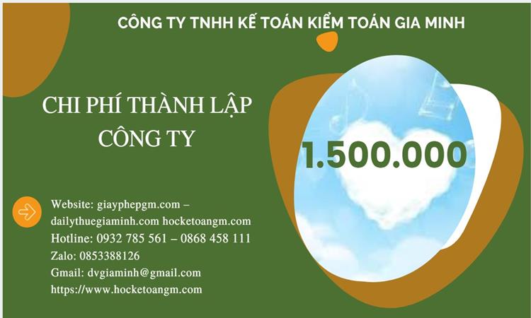 Chi phí thành lập công ty chuyển phát nhanh tại Cà Mau