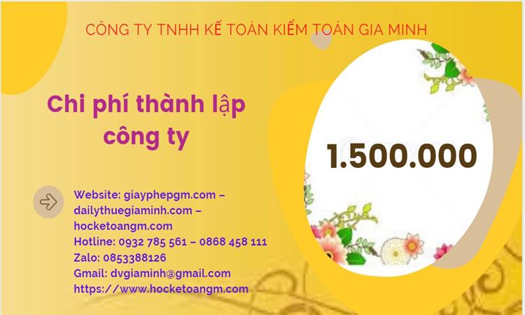 Chi phí thành lập công ty chuyển phát nhanh tại Phù Cừ 