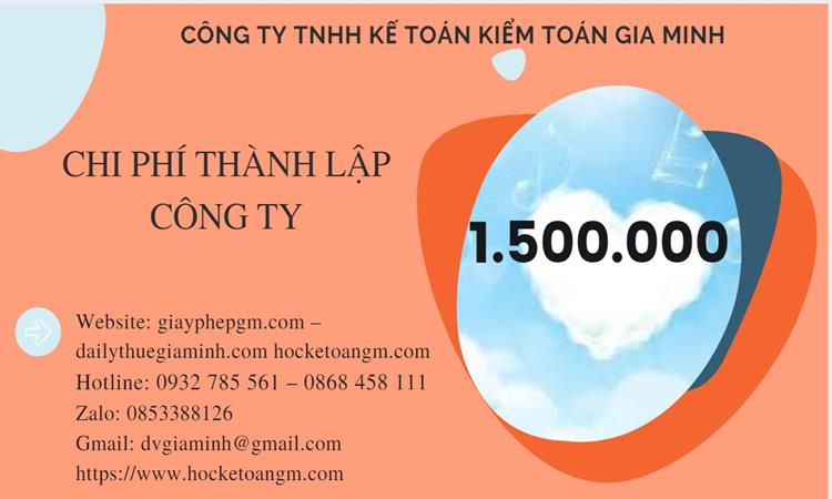 Chi phí thành lập công ty chuyển phát nhanh tại Thành Phố Phủ Lý