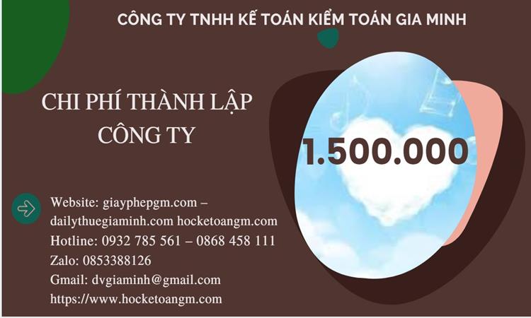 Chi phí thành lập công ty chuyển phát nhanh tại Tuyên Quang