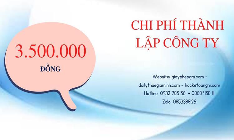 Chi phí thành lập công ty kiến trúc tại Cà Mau 