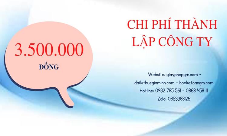 Chi phí thành lập công ty kiến trúc tại Cao Bằng 