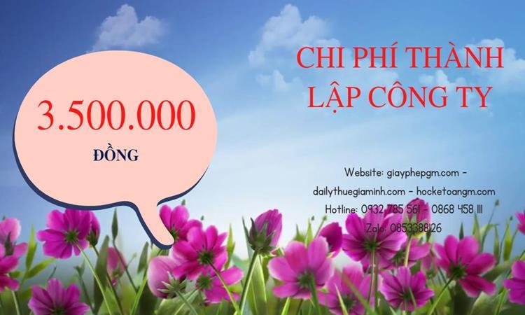 Chi phí thành lập công ty kiến trúc tại Huyện Ứng Hòa 