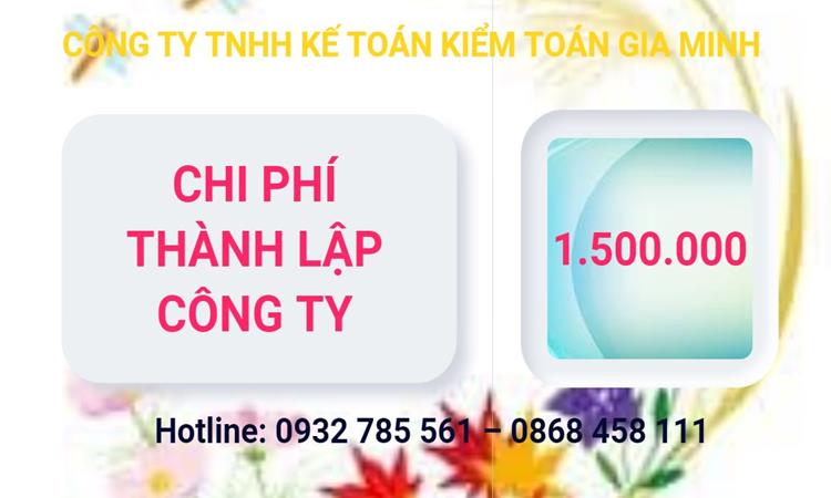 Chi phí thành lập công ty Luật tại Cà Mau