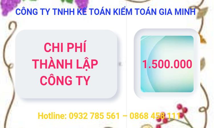 Chi phí thành lập công ty Luật tại Điện Biên