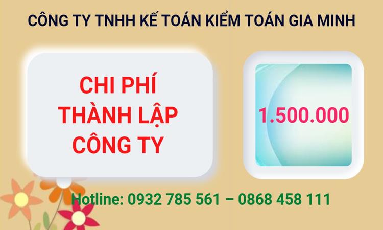 Chi phí thành lập công ty Luật tại Hà Nội