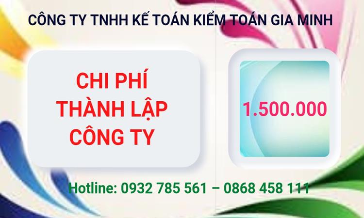 Chi phí thành lập công ty Luật tại Huyện Bình Chánh