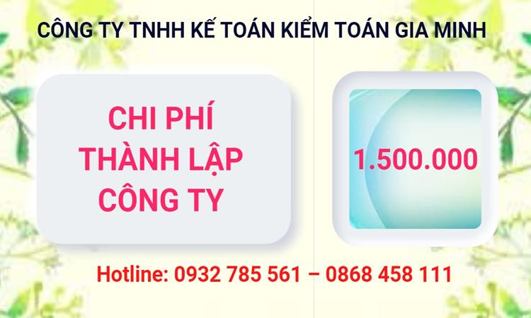 Chi phí thành lập công ty Luật tại Huyện Gia Lâm