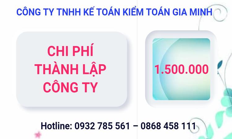 Chi phí thành lập công ty Luật tại Huyện Lý Nhân